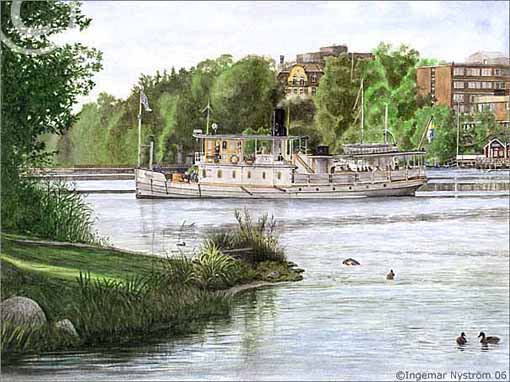 S/S Ejdern rundar Lotsudden