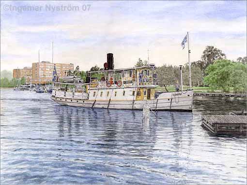 S/S Ejdern vid S&ouml;dert&auml;lje G&auml;sthamn